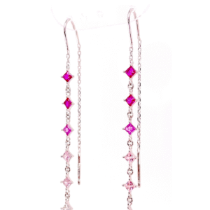 ORECCHINI FORO PASSANTE FUCSIA