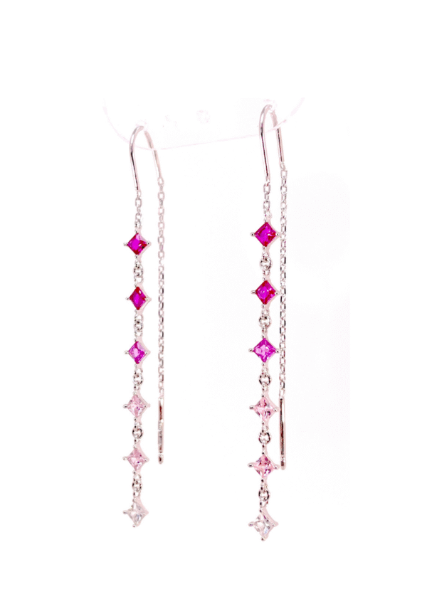 ORECCHINI FORO PASSANTE FUCSIA
