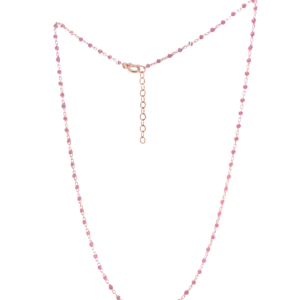 COLLANA CON PERLINE SMALTATE ROSA