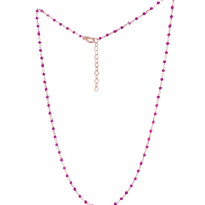 COLLANA CON PERLINE SMALTATE FUCSIA