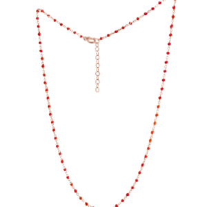COLLANA CON PERLINE SMALTATE ROSSE