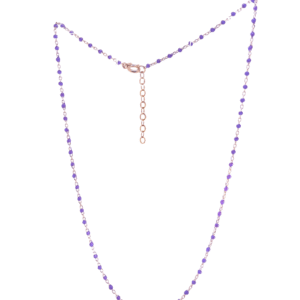 COLLANA CON PERLINE SMALTATE LILLA