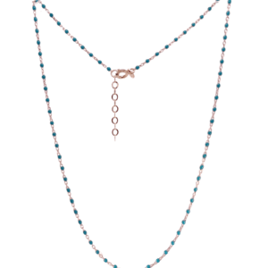 COLLANA CON PERLINE SMALTATE TURCHESI
