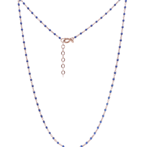 COLLANA CON PERLINE SMALTATE BLU