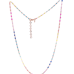 COLLANA CON PERLINE SMALTATE MULTICOLOR