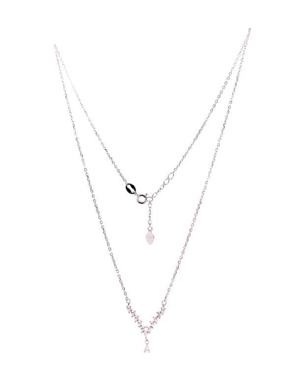 COLLANA A V CON ZIRCONI