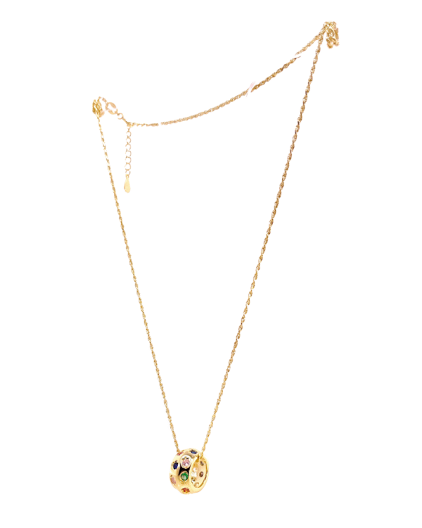 COLLANA CON CHARM TONDO ZIRCONATO
