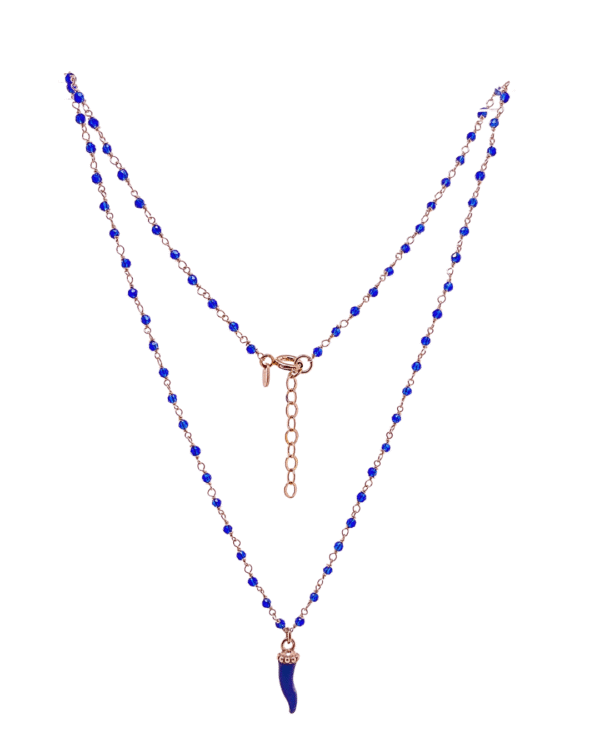 COLLANA PEPERONCINO BLU