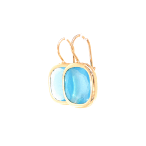ORECCHINO AQUA QUADRATO CON PIETRA TRASPARENTE