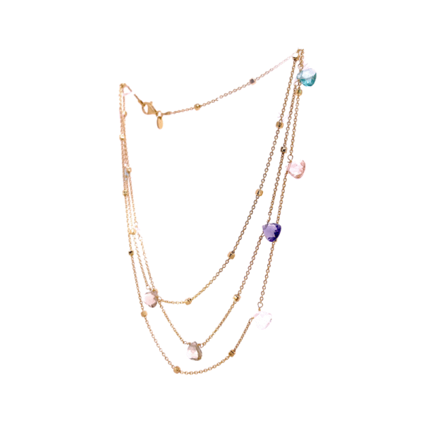 COLLANA LUNGA CON CUORICINI IN ZIRCONE