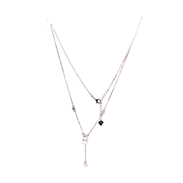 COLLANA A CRAVATTA ZIRCONI CON GOCCIA