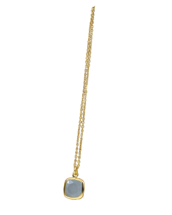 COLLANA AQUA QUADRATA BABY BLU