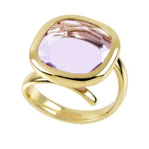 ANELLO AQUA LILLA QUADRATO