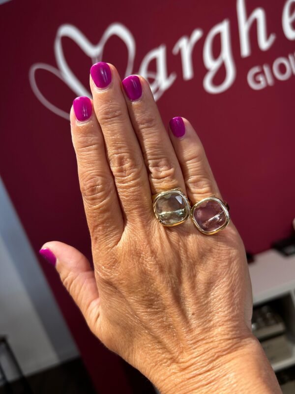 ANELLO AQUA LILLA QUADRATO - immagine 2