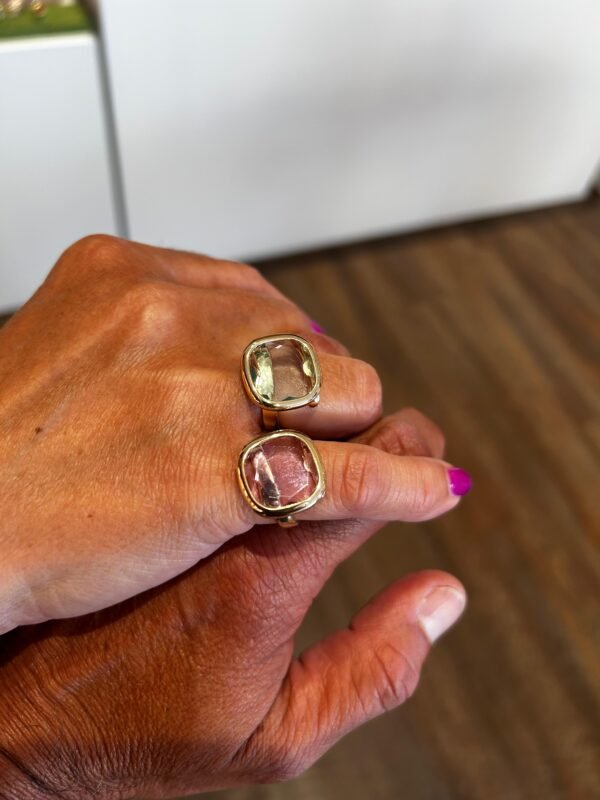 ANELLO AQUA LILLA QUADRATO - immagine 3